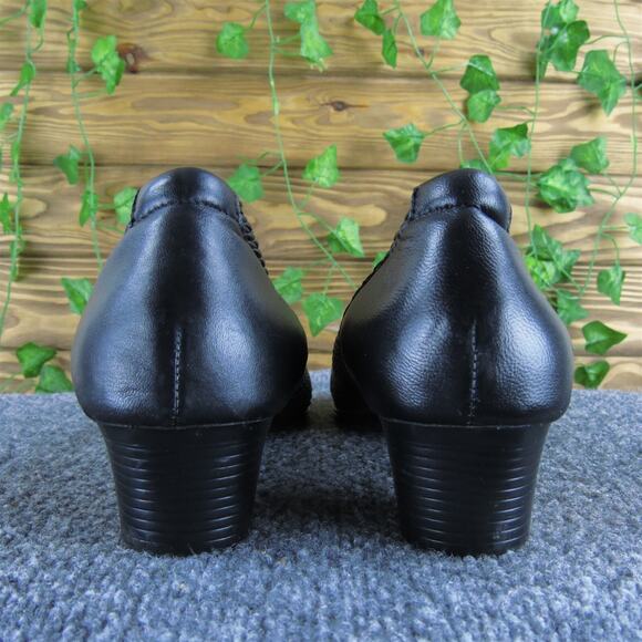 FootSmart Women's Pump Black Leather Pump 10 Medium Gently Used 2025 - Picture 4 of 7